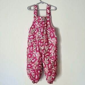 Kiks Paisley Snow Bib Overalls- Size 24 months
